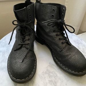 Dr. Martens Pascal Pebbled Leather Metallic Boots